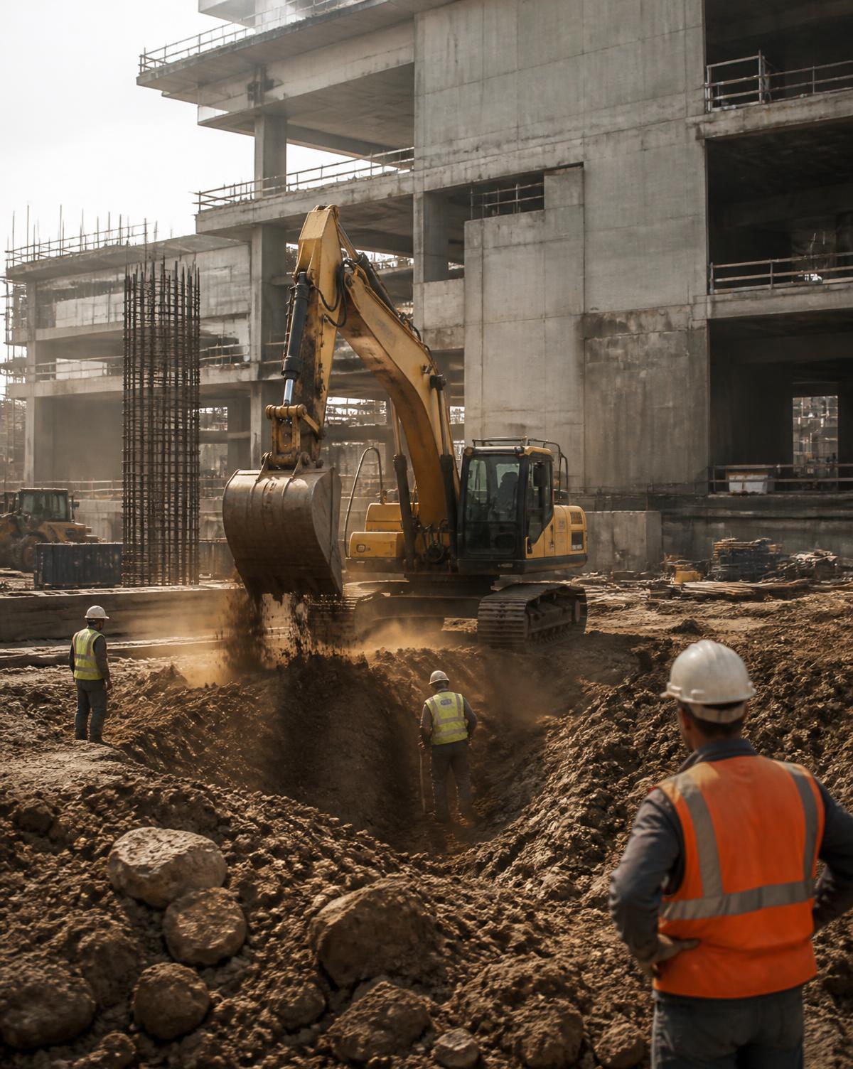 Operación industrial en construcción